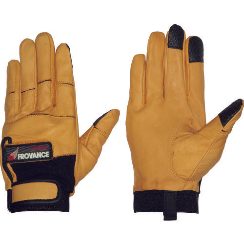 Penguin Ace Genuine Cowhide Gloves, Frovance, Yellow, Medium Size, FROVANCEYM, 1 Pair