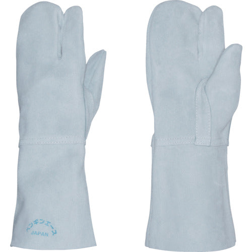 ペンギンエース　溶接用床革手袋　床革３本指　フリーサイズ　TH-410　1 双