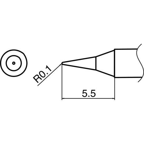 白光　こて先　Ｉ型　T35-02I　1 本