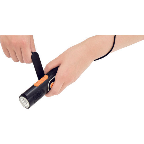 NICHIDO Self-powered LED light, hand-crank charging type, with radio, LEH-05W-PG, 1 unit
