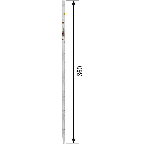 SIBATA Measuring Pipette Super Grade with Tip Graduation 1mL 020020-1A 1 Piece