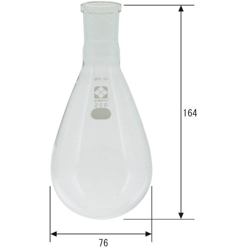 ＳＩＢＡＴＡ　ＳＰＣなす形フラスコ　ＳＰＣ−２４　２００ｍＬ　030120-24200　1個