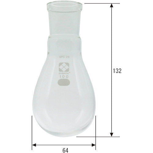 ＳＩＢＡＴＡ　ＳＰＣなす形フラスコ　ＳＰＣ−２９　１００ｍＬ　030120-29100　1個