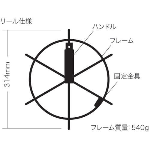 ＤＥＮＳＡＮ　呼線リール付セット（ブラックスリムラインスリムヘッド）　BX-4015J-RL　1 個