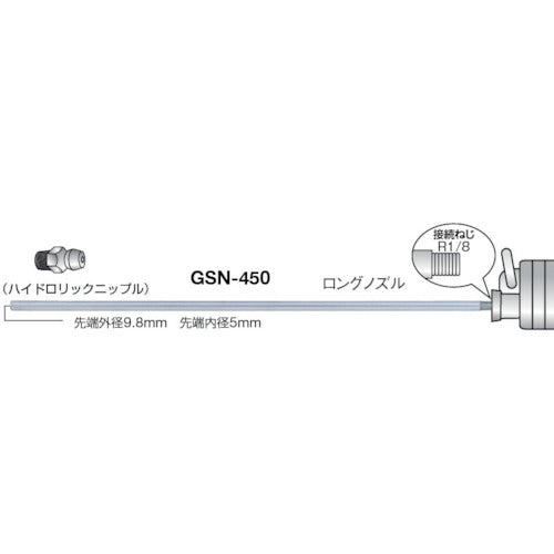 ＴＲＵＳＣＯ　ストレートロングノズル　４５０ｍｍ　GSN-450　1 本