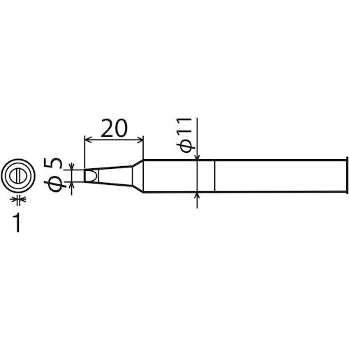 GUT Replacement Soldering Tip 5D Type for CXR-100 CXR-100RT-5D 1 pc