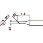 グット　交換コテ先（ＲＸ−８シリーズ）　こて先径２ｍｍ　RX-80HRT-2CF　1個