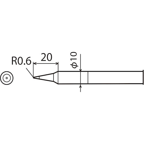 GUT Replacement Tip Type B for CXR-60/80 CXR-80RT-B 1 pc