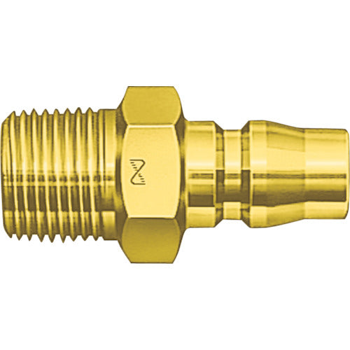 日東　真ちゅう製ハイカプラ（めねじ取付用プラグ）　相手側Ｒｃ１／４　１．５Ｍｐａ（００２０２）　20PM BRASS          　1個
