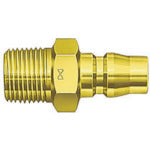 日東　真ちゅう製ハイカプラ（めねじ取付用プラグ）　相手側Ｒｃ１／２　１．５Ｍｐａ（００２０８）　40PM BRASS          　1個