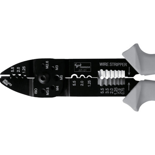 ＴＴＣ　電工万能ペンチ　ＡＰ−０１（オープンバレル端子・裸圧着端子両用）　AP-01　1 丁