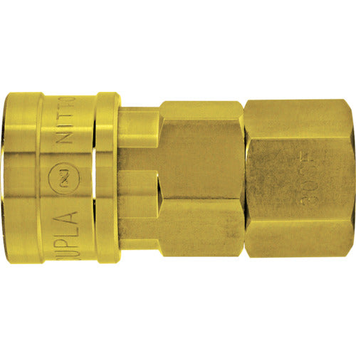 日東　真ちゅう製ハイカプラ（おねじ取付用ソケット）　相手側Ｒ１／２　１．５Ｍｐａ（００２２９）　40SF BRASS NBR      　1個