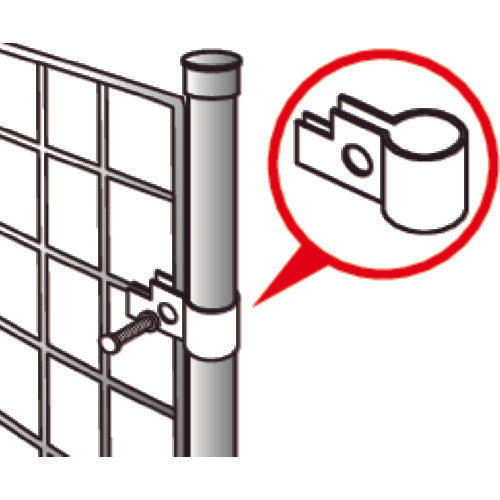 라이트 메쉬 패널용 폴 장착 브래킷 블랙 PM-701 1개