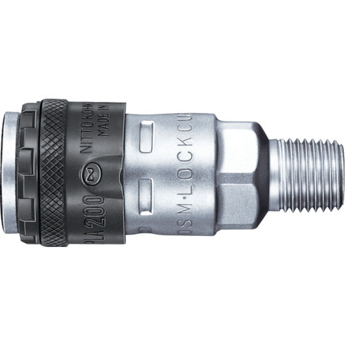 Nitto Lock Coupler 200 (Socket for female thread installation) Mating installation size Rc1/4 (78573) L200-20SM STEEL NBR 1 piece