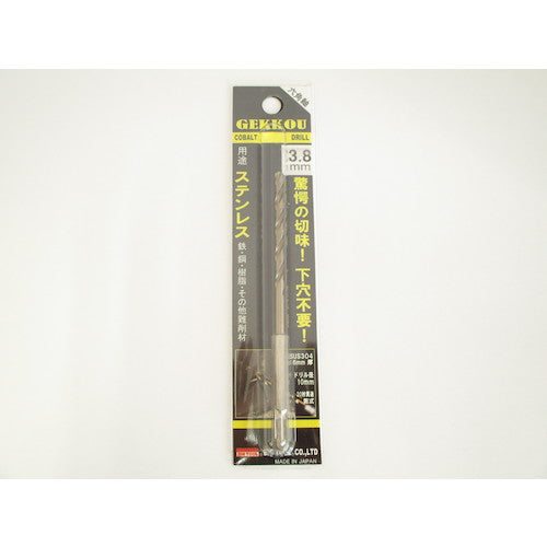 ＢＩＣ　ＴＯＯＬ　六角軸月光ドリル　３．８ｍｍ　ブリスターパック　6GK3.8　1本