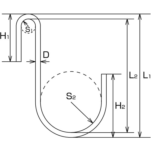 水本　ステンレス　ＳカンＳＡＨ　全長６０ｍｍ　SAH-2　1 個