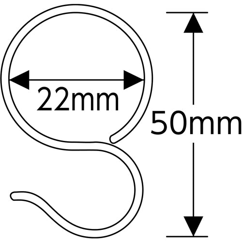 緑十字　パイプ用フック　金具１０　１９ｍｍΦ用　内径２２ｍｍΦ　１０個組　スチール製　137100　1組