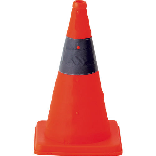 녹십자 신축식 삼각 콘 주황색 신축 콘-YR(소) 높이 410mm(베이스 245mm각) 반사재 부착 116206 1개