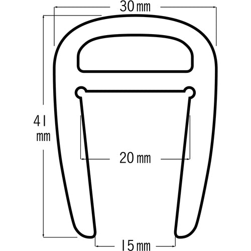 緑十字　ショックレスガード（Ｈ鋼用緩衝材）　適応幅１７〜２１ｍｍ　グレー　全長１ｍ　ショックレスガード−３０ＧＬ　246206　1本