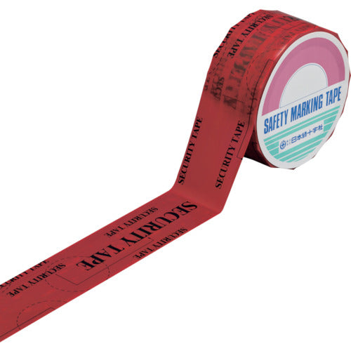 녹십자 변조 방지 기능 첨부 시큐리티 테이프 레드 전착식 시큐리티 테이프-C 50 mm폭×50 m 262042 1권