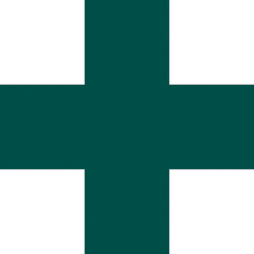 Green Cross Helmet Sticker Green Cross Mark HL-132 120 x 120 mm 5-piece set PVC 233132 1 set