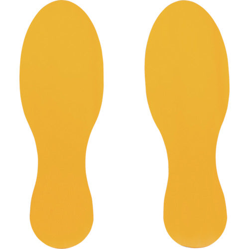 Green Cross Road Footprint Sticker (Line Pro) Yellow LP-F-Y 210 x 70 mm Set of 2 258160 1 set