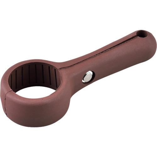 緑十字　ドアノブ用ハンドル（レバーハンドル）　ブラウン　ドアハンドル−１５５２　全長１５５ｍｍ　ゴム製　342040　1個