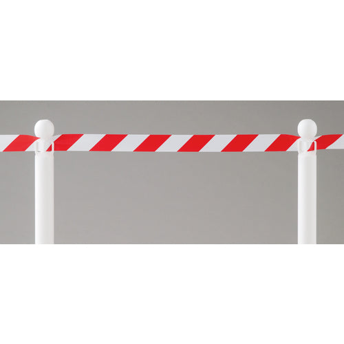 緑十字　バリケードテープ（標識テープ）　赤／白　ＢＴ−５０５　５０ｍｍ幅×５０ｍ　非粘着タイプ　147014　1巻