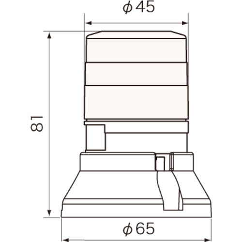 ＮＩＫＫＥＩ　ＦＡＸ着信表示機　ニコＦＡＸ　ＶＬ０４Ｓ型　ＬＥＤ回転灯　４５パイ　２段階点滅　VL04S-100FAN　1 台