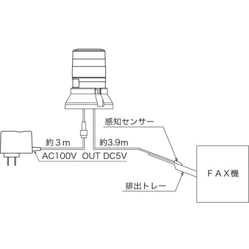 ＮＩＫＫＥＩ　ＦＡＸ着信表示機　ニコＦＡＸ　ＶＬ０４Ｓ型　ＬＥＤ回転灯　４５パイ　２段階点滅　VL04S-100FAN　1 台