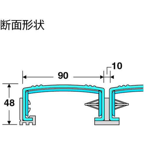 テラモト　抗菌安全スノコ（完成品）４００×１８００ｍｍ　青　MR-093-314-3　1枚