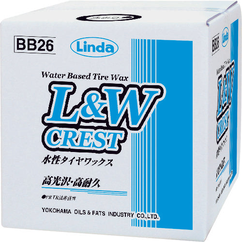 Ｌｉｎｄａ　Ｌ＆Ｗクレスト　水性タイヤワックス　９ｋｇ　BB26　1 個