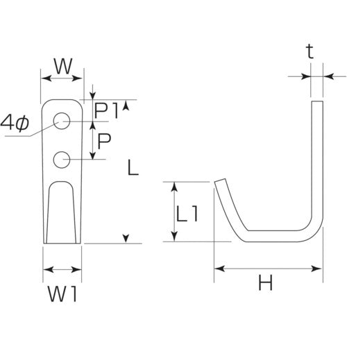 ＭＫ　Ｊフック　大　バレル研磨　MYS-100 050　1個