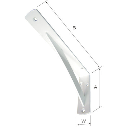 MK Power Shelf Bracket (Steel) 150 x 300 White N-475 15S 1 piece