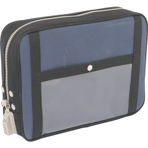SANEI Canvas Mail Pouch (L) SED-1 with Lock, Navy, PL-SED-03, 1 pc