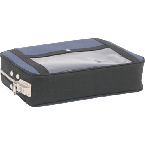 SANEI Canvas Mail Pouch (L) SED-1 with Lock, Navy, PL-SED-03, 1 pc