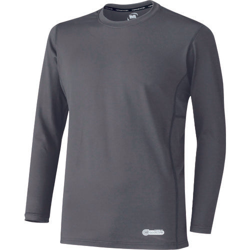 ミドリ安全　ベルデクセル　男女共用　長袖クールコアＴシャツ　ＶＥＣ２１１上　グレー　Ｍ　VEC211-UE-M　1 着