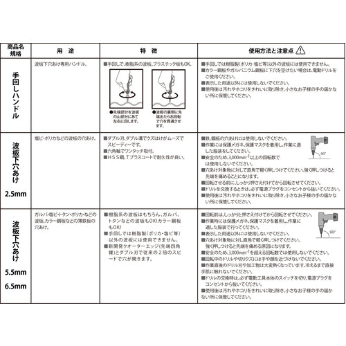 ＤＡＩＤОＨＡＮＴ　波板工具　波板下穴あけ　専用ハンドル　10179577　1個