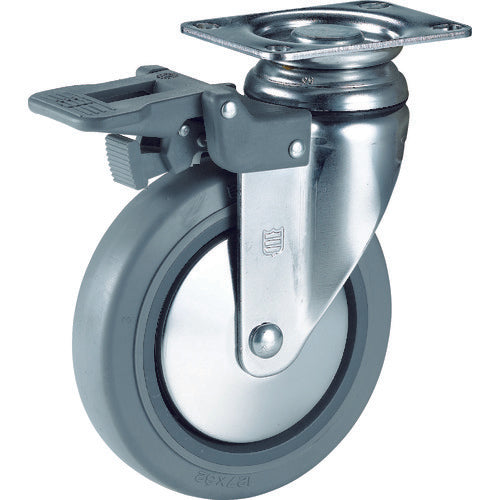 SAMSONG Medical Equipment Caster with Swivel SP, Elastomer, 75mm, TP8430-01-MIR-TG-SWB, 1 piece