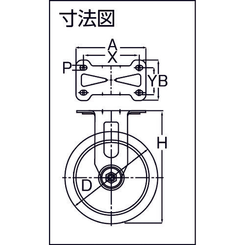 ＳＡＭＳＯＮＧ　ステンレスキャスター　固定　ウレタン　１００ｍｍ　TP5140R-01-PLY　1 個