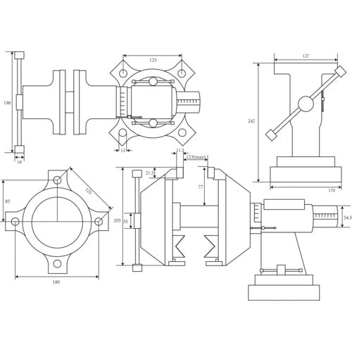 TRUSCO Medium Multi Combination Vise 125mm TMCV-125 1 S