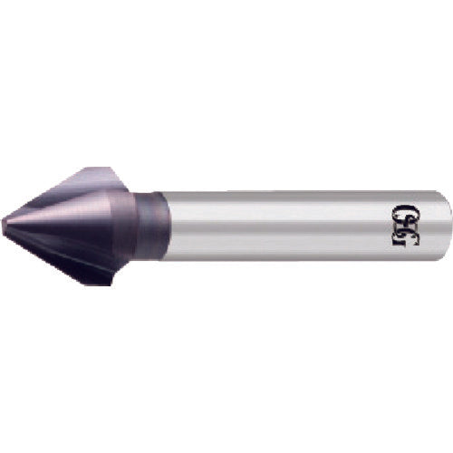 OSG FX coated 3-blade countersink, tip angle 60°, effective blade diameter 6.3mm, tip diameter 1 x total length 55mm, 9139063 FX-MG-CSX60 6.3X6X2.0X55 1 piece