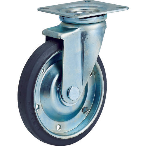 ＴＲＵＳＣＯ　プレス製運搬車用オプション　台車　ドンキーカート５００シリーズ用キャスター　Φ２００　自在　グレーゴム　SD-200GJ　1 個