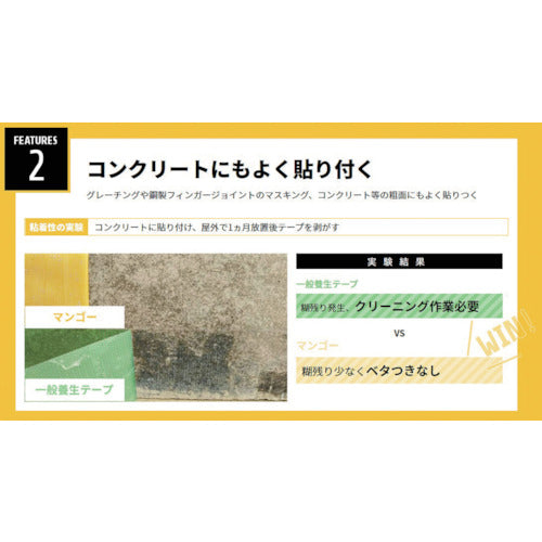 Sekisui Fit Light Tape Strong Adhesive #736 75mm x 25m Mango N736Y04 1 roll