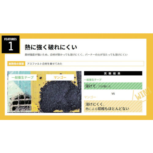 Sekisui Fit Light Tape Strong Adhesive #736 150mm x 25m Mango N736Y06 1 roll