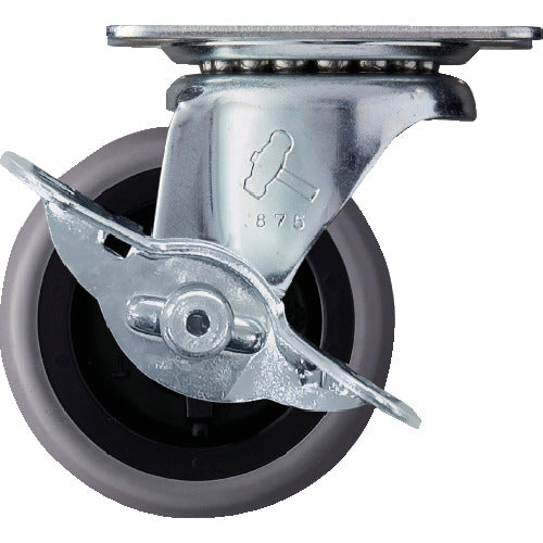 해머 G 시리즈 선회식 엘라스토머 바퀴(PP 휠) 65 mm 스토퍼 부착 415G-L65 1개