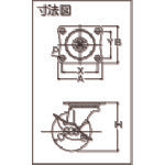 Hammer G series swivel elastomer wheel (PP wheel) 65mm with stopper 415G-L65 1 piece