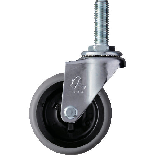 ハンマー　ねじ込み旋回式エラストマー車輪（ＰＰホイール）６５ｍｍ　Ｍ１２　420EA-L65　1個