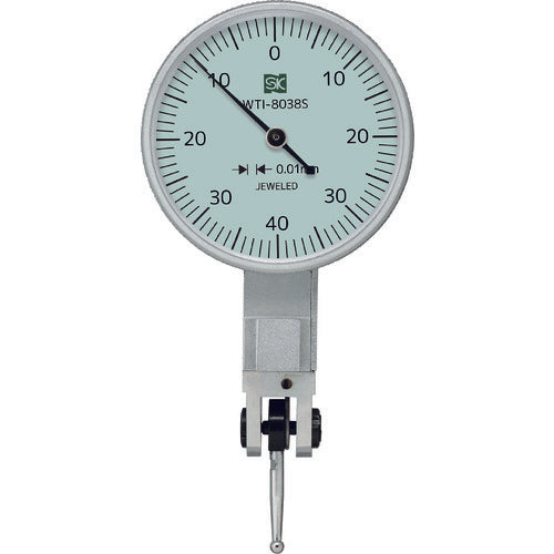 ＳＫ　ダイヤルインジケータ　測定範囲０−０．８ｍｍ　最小表示０．０１ｍｍ　測定子：鋼　WTI-8038S　1 個