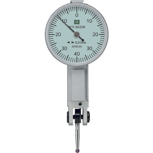 ＳＫ　ダイヤルインジケータ　測定範囲０−０．８ｍｍ　最小表示０．０１ｍｍ　測定子：ルビー　WTI-8030R　1 個